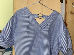 Striped V-Neck Blouse