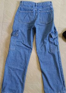 Bershka Straight Cargo Denim
