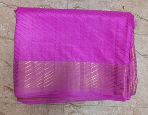 Purple Handloom Soft Matka Silk Saree