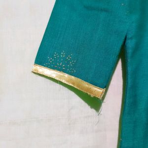 Libas Teal Green Straight Kurti