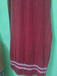 Maroon Striped Towel
