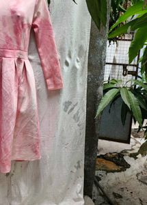 56 Pink Tie-Dye Dress