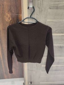 Brown Cropped Sweater