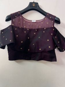Elegant Purple Off-Shoulder Top Skirt