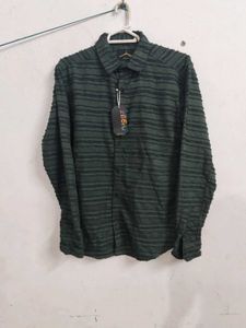 Ruggz Green Textured Long Sleeve Shirt