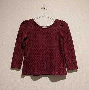 💥Patterned Burgundy Top💥