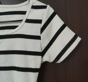 Black And White Crop Top