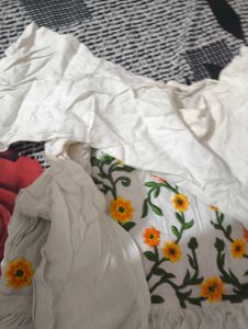 White Crinkled Top