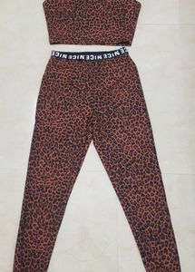 Leopard Print Active Wear Set