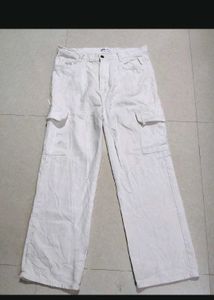Zara White Cargo Pants
