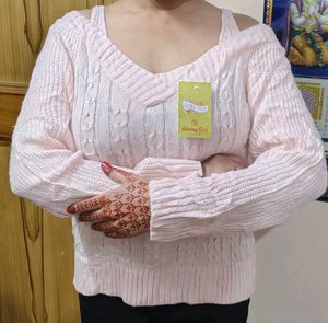 Stylish Neck Off Shoulder Sweater🌸💞