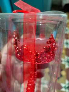 Red And Yellow Crown Candle Holder