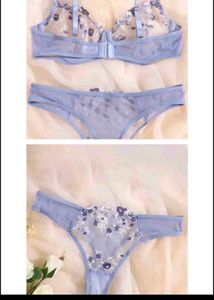 Floral Lace Embroidary  Lingerie Set