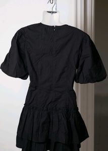 Black Ruffle Mini Dress