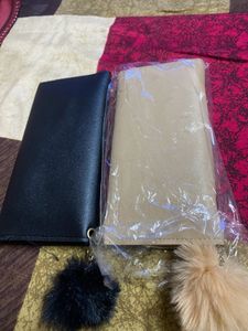 Black And Beige Clutch