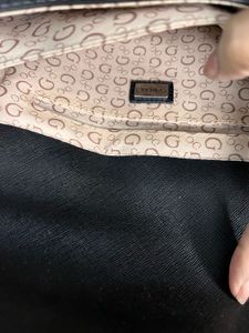 AUTHENTIC Guess Monogram Handheld Bag