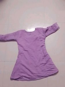 Lilac Embroidered Kurti