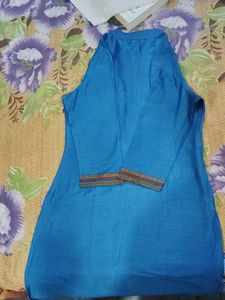 Blue Embroidered Kurta