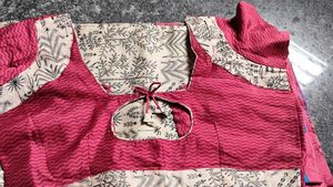 Pink And Black Printed Sareee (Combo)
