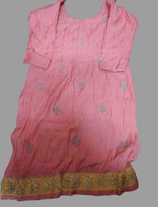 Pink Embellished Tunic Suit Salwar