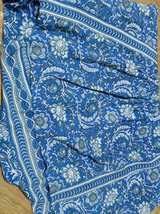 Blue Floral Print Top