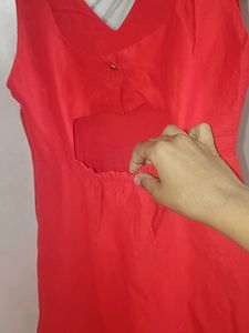 Women Midi Dress Red
