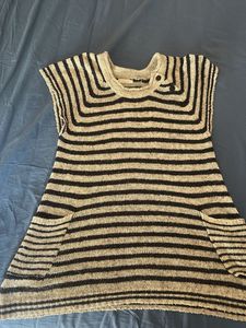 Striped Knit winter homeDress free size