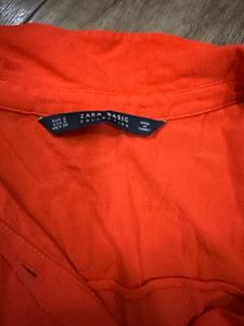 Orange Button-Down Shirt