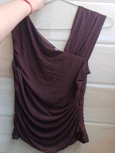 Brown Sleeveless Top