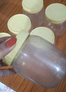 Set of 6 Plastic Jars