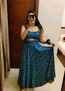 Green Printed Maxi Dress