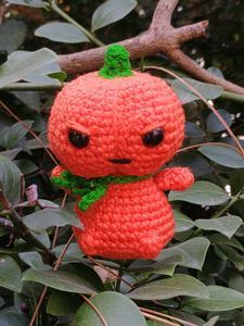 Crochet Cute Pumpkin Plushie/Keychain