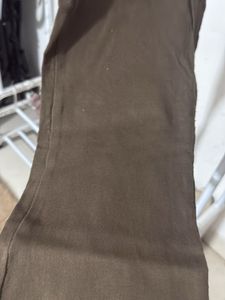 Brown Distressed Denim Pants