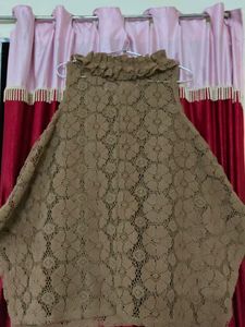 Brown Colour Woollen Knitted Capetop, Poncho