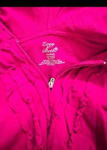 Pink Jacket With Hoodie