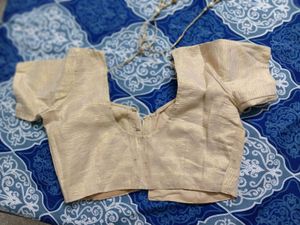 Golden Readymade Saree Blouse