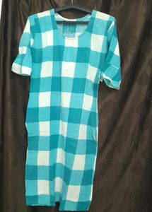 Green and white kurti