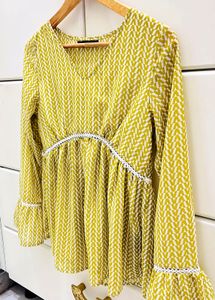 Beautiful Lime Green Peplum Top