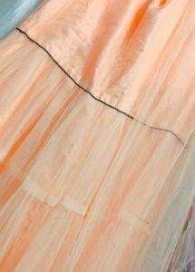 Peach Embroidered Anarkali Gown