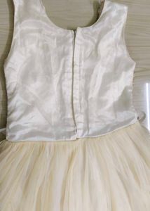 Ivory Floral Lace &amp; Tulle Dress