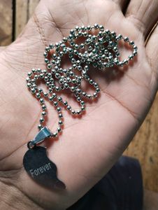 FOREVER- Half Heart Steel Chain