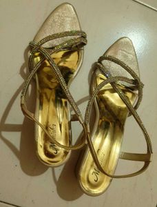 Sparkling Gold Heels