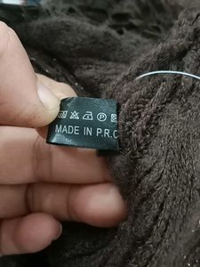 Fringed Brown Poncho