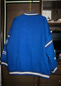 *Sale* Unisex Blue Graphic Print Varsity Jacket