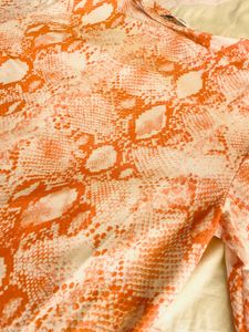 MNG Orange Snake Skin Top