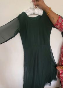 simple long gown with duppta