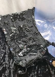 132310. Vintage Velvet Embellished Coat