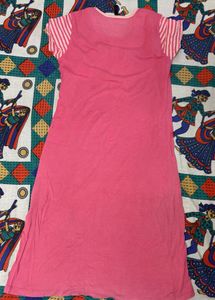 Daily  Wear Pink Midi Dress
