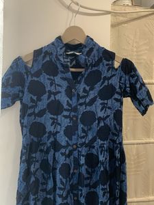 Floral Print Cold Shoulder Dress