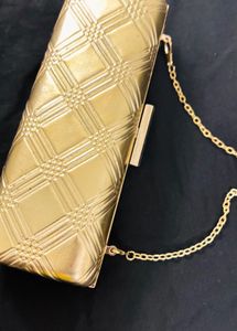 Gold Quilted Clutch